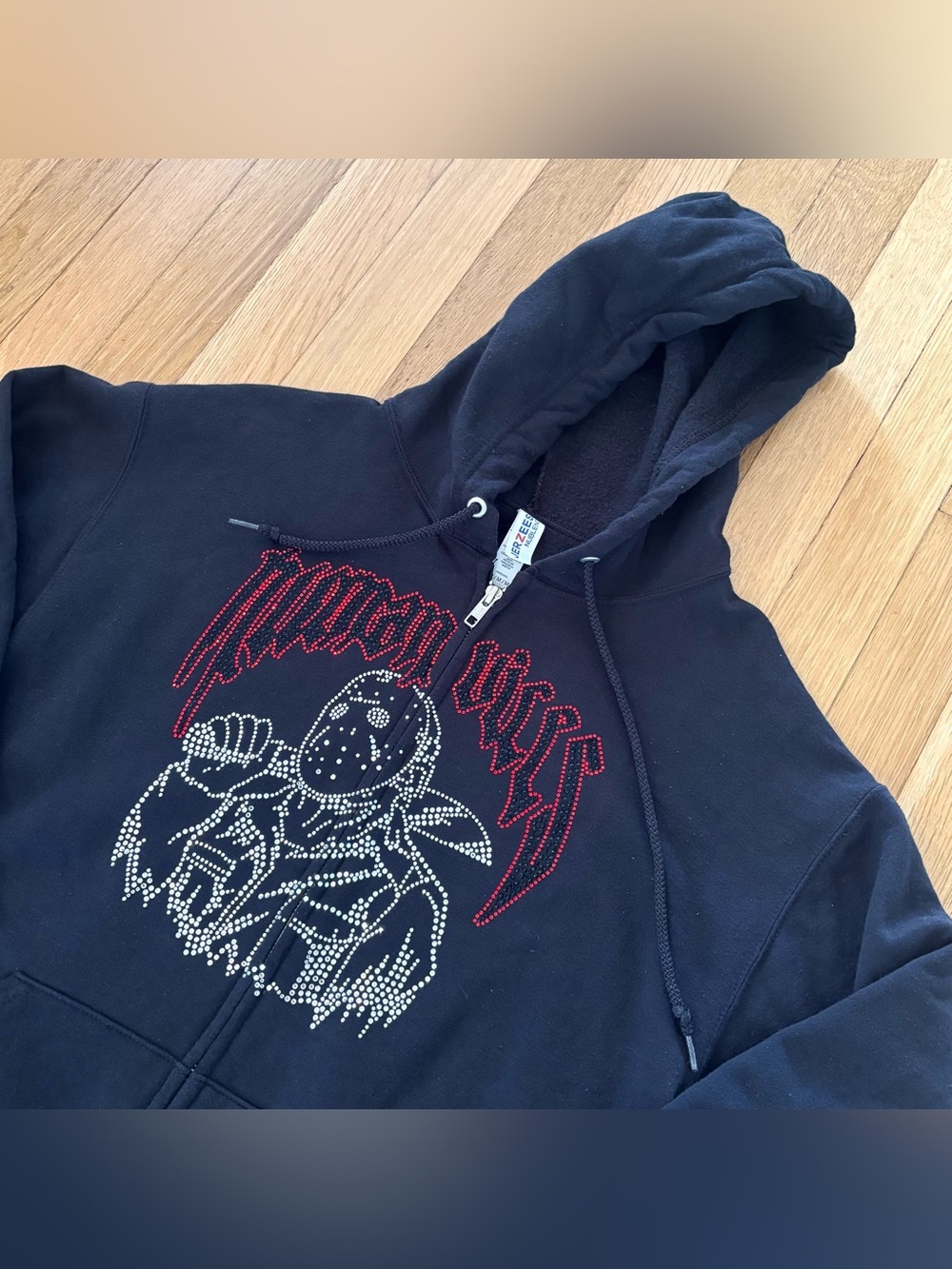 Jason Voorhees Friday 13th Hoodie M Horror Goth Human Vices Full Zip Jacket